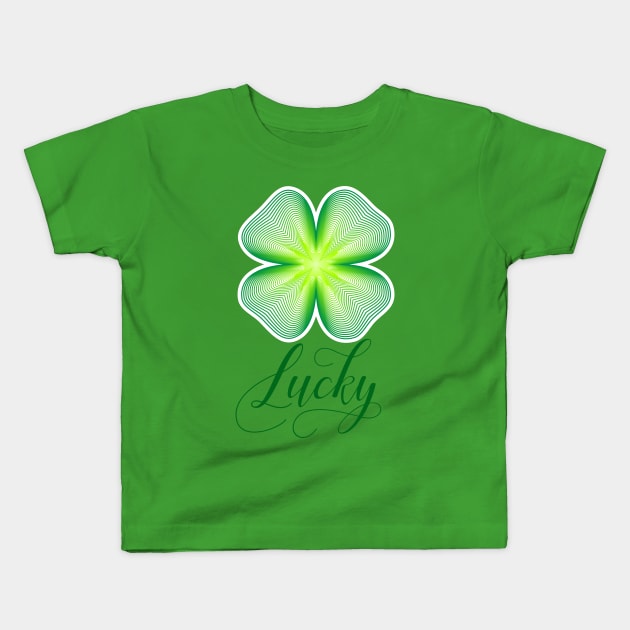 Lucky Clover 02 Kids T-Shirt by Slanapotam